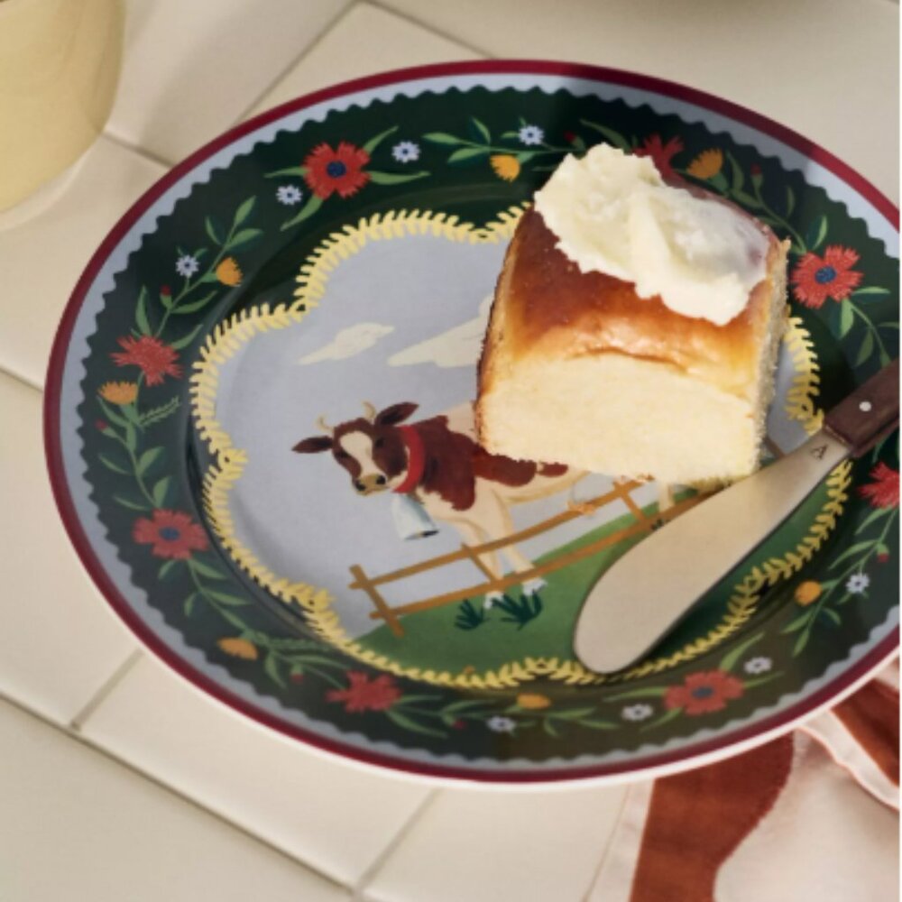 NIB Rifle Paper Co. Home Sweet Home Porcelain Dessert Plates, Set of 4 - Picture 2 of 4